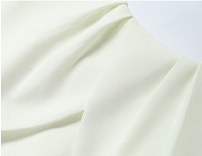 WANGXO | Skin-Friendly Fabric with High-End Metal Buckle Hand-Pinched Layered Urban Suit -NIXI