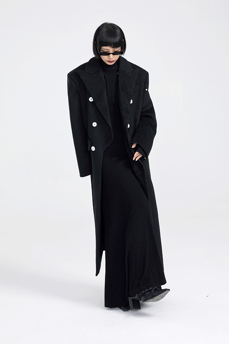 TINYIN slim swing maxi knit dress with cut-out stitching -KOKO