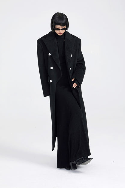 TINYIN slim swing maxi knit dress with cut-out stitching -KOKO