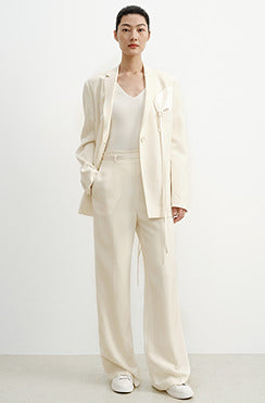 COMME MOI Lu Yan designer's new wool slimming wide-leg pants - ZARIA.