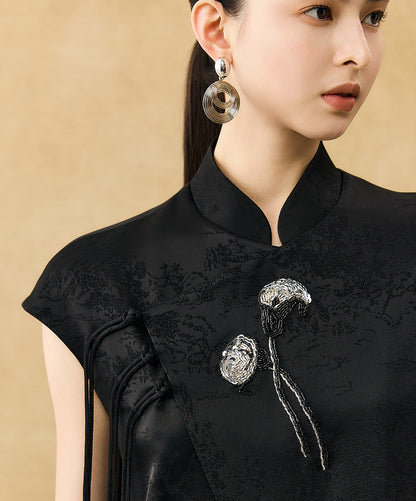 HECO Chinese Acetate Jacquard Short Sleeve Shirt - NIBE.