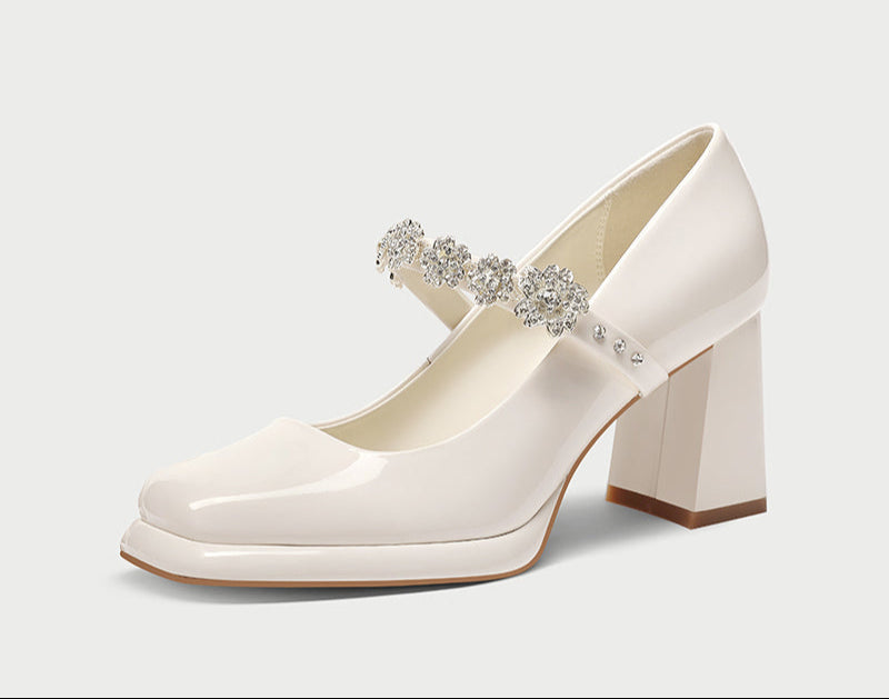 Pjjuu French Mary jaen golden High Heels - SEE