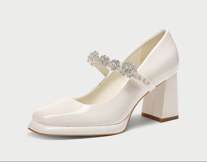 Pjjuu French Mary jaen golden High Heels - SEE