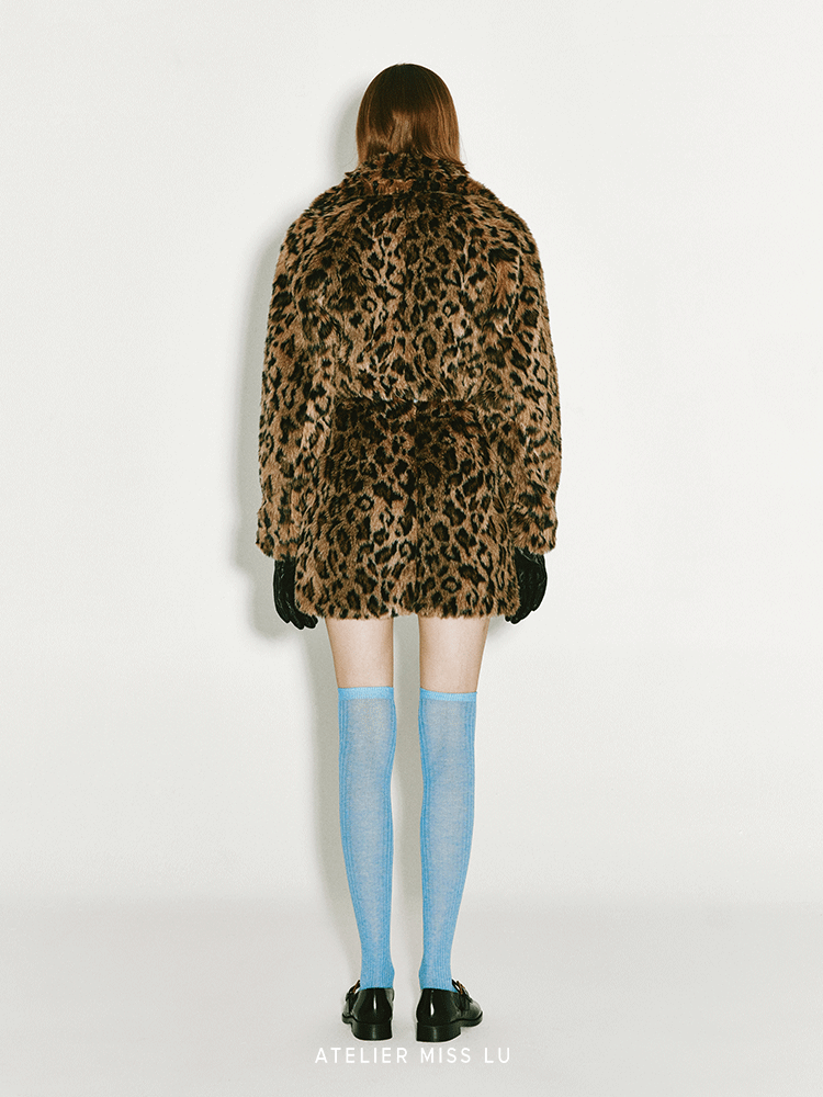 ATELIER MISS LU Fall/Winter faux fur leopard print skirt - GRAC.