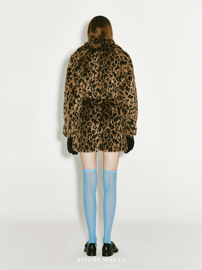 ATELIER MISS LU Fall/Winter faux fur leopard print skirt - GRAC.