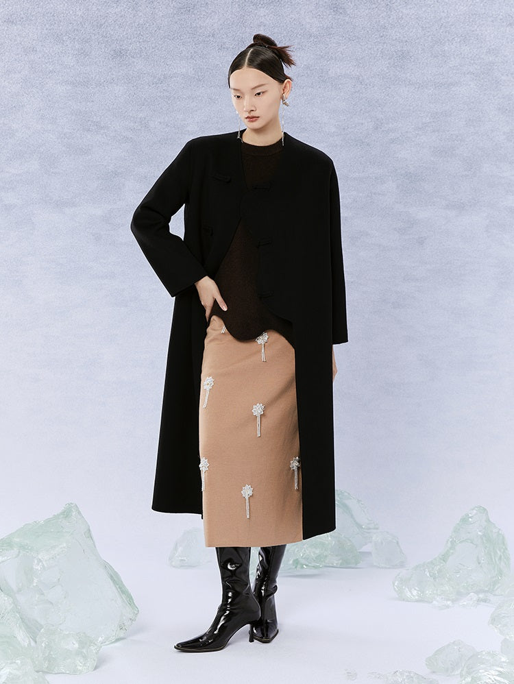 HECO Winter Warm Raccoon Fleece Wool Knitwear Sweater Women - side.