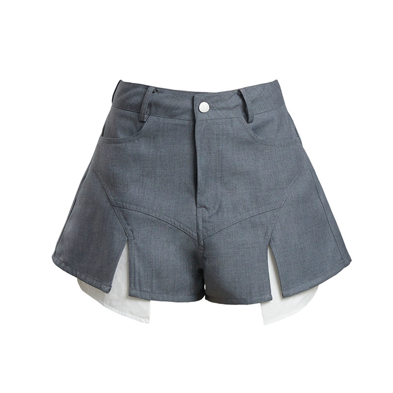 TINY IN women's summer versatile grey casual shorts-NEZU