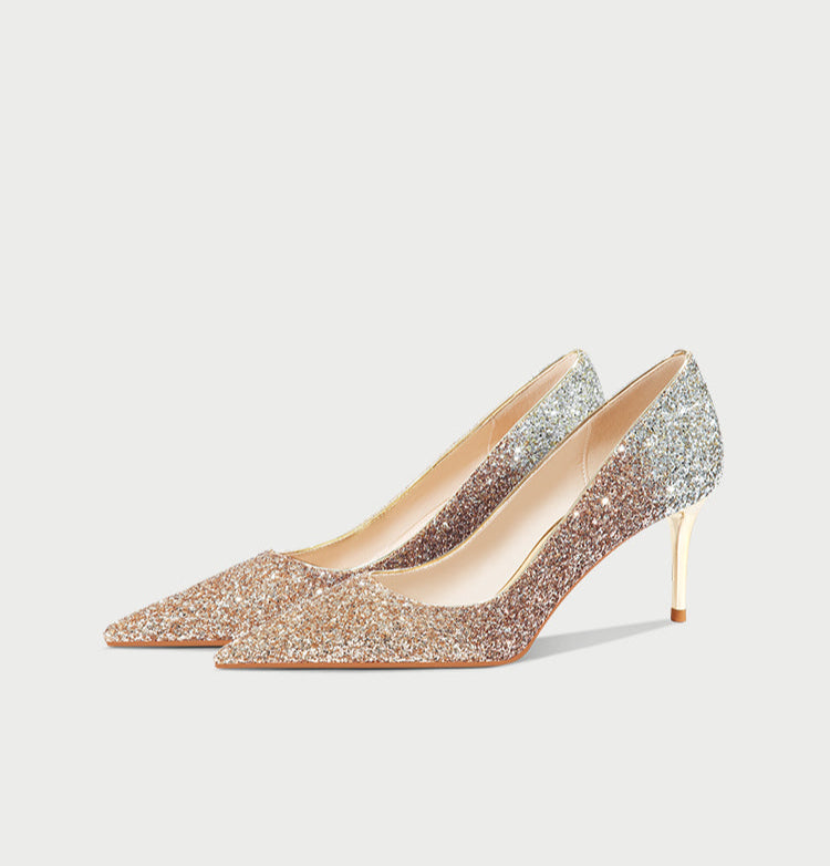 pjjuu crystal new french stiletto wedding shoes -  STAN