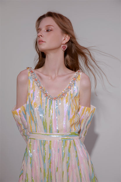 Wardrobes by Chen Luxury Pink Love Shaped Diamond Earrings-Vivian