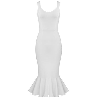 DOLLY Luxury French Style Sleeveless Slim Fit Long Fish Tail Banquet Dress-NARA