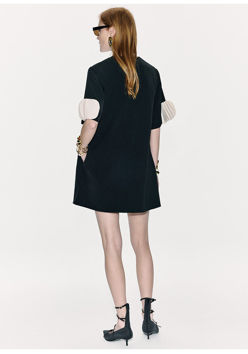 ATELIER MISS LU Cascading Disc Panel A-line Dress - GUIDE
