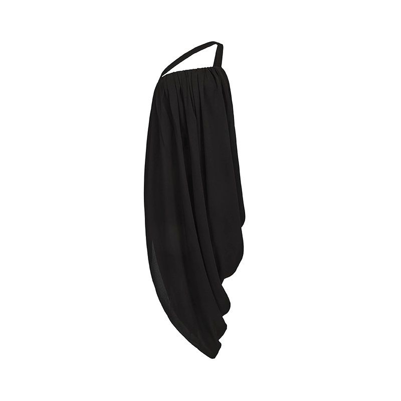 ATELIER MISS LU  Strap Vertical Draped Irregular Dress - ELLE