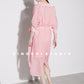 High-end Custom Quality French Layered Pink skirt + top Set