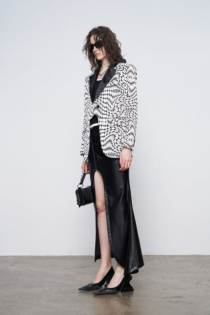 ANNAKIKI designer model Four-pointed star one-piece skirt-LOULAN