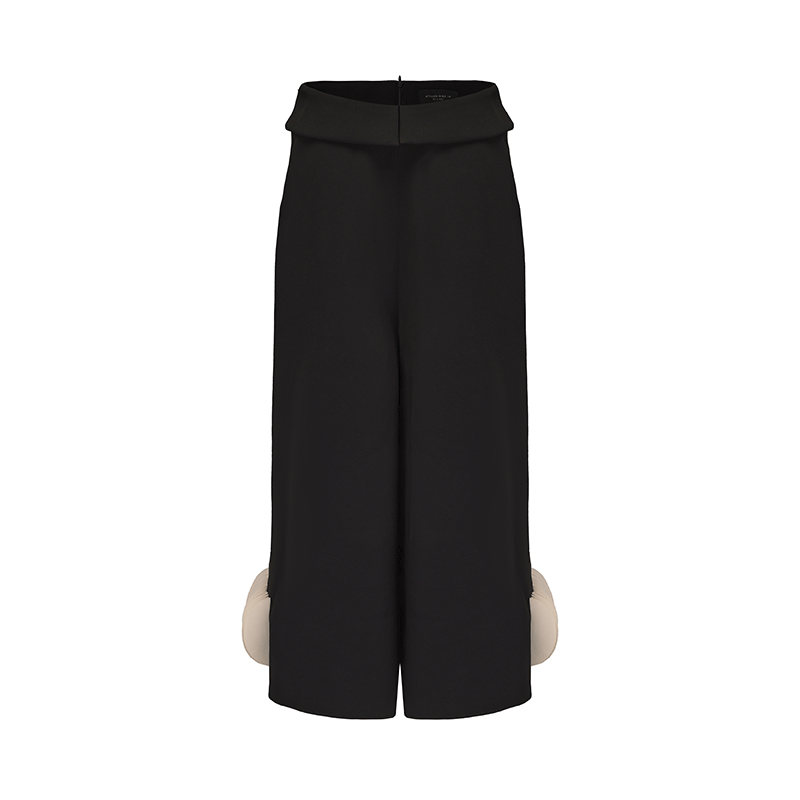 ATELIER MISS LU stacked disc panel design cropped wide-leg pants - JONAS.