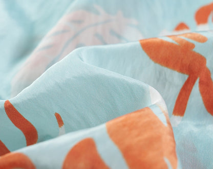 COMME MOI Lv Yan Designer Summer Vacation Print V-Neck Cropped Dress - MIA.