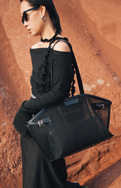 IUBALLET Hepburn Tote Large Black Bag - BUMBLE.