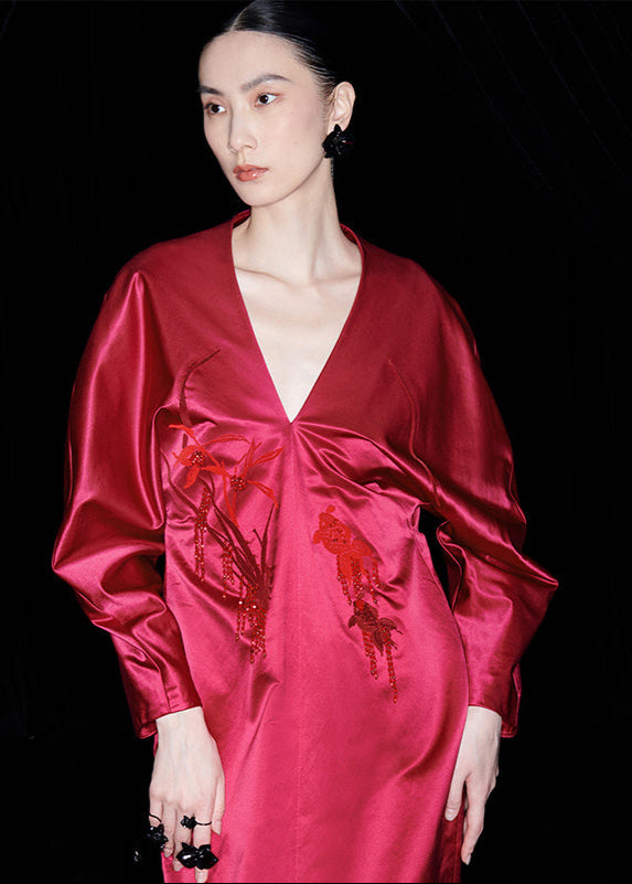 M essential Mackay designer Goldfish Beaded red dress - Rebel.