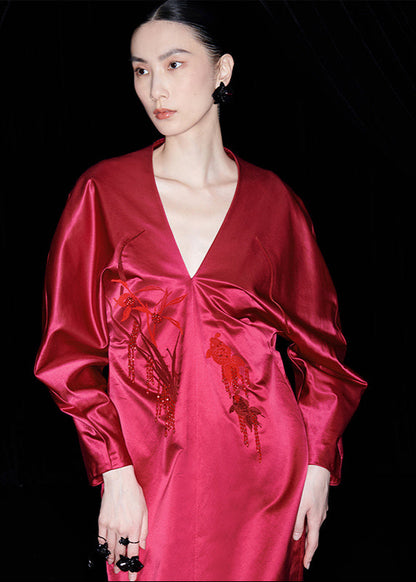 M essential Mackay designer Goldfish Beaded red dress - Rebel.