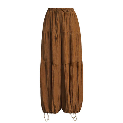 ZHUCHONGYUN loose wide pants and loose turtle neck long sleeve top outfit set-PAPA.