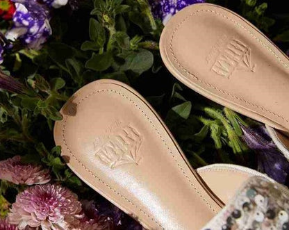 B-FEI sheepskin flat heel pointed toe slippers-HAUN.