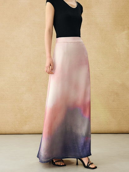 HECO Chinese Blended Temperament Silk Drape Hip Skirt - SOULS .