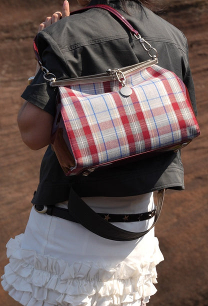 IUBALLET Steam Code Plaid Underarm Vintage Style Commuter Bag - ACHING.