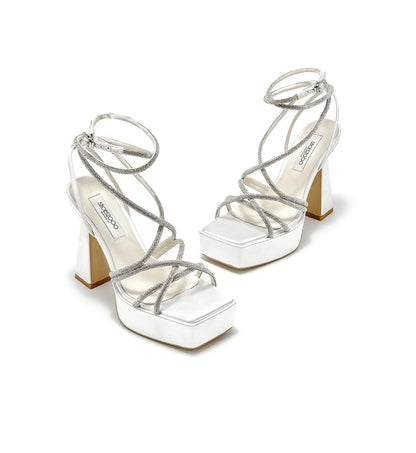 SHOESZOOO Straight Strap Platform High Heel - RICHES.