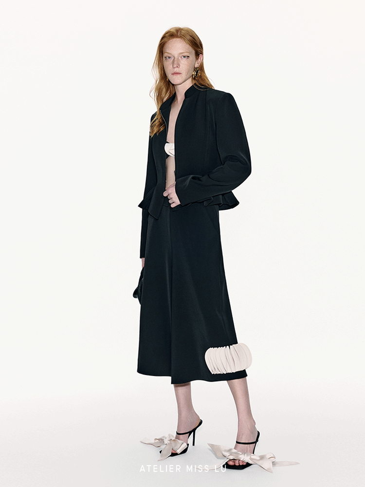 ATELIER MISS LU stacked disc panel design cropped wide-leg pants - JONAS.