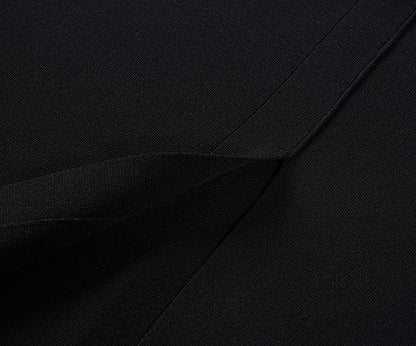 COMME MOI Lu Yan designer's new women's black knitted skirt with a center slit - ACCEES.