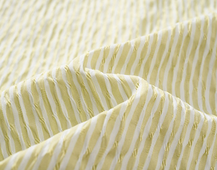 COMME MOI Yellow puff sleeve low-neck shirt - GRANT.