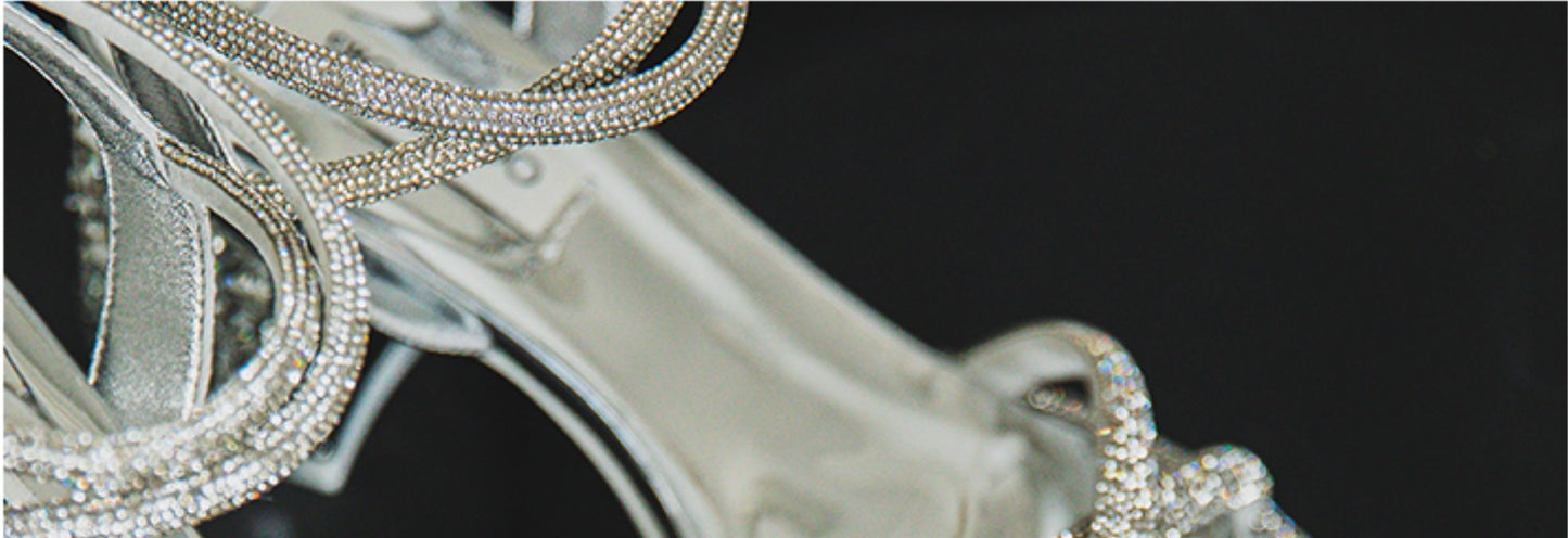 SHOESZOOO Rhinestone Fairy Style Open Toe Strap Block Heel - MARS.