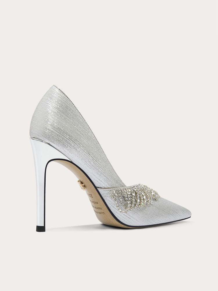 Lily Wei [Light Seeker] silver tassel banquet heels, elegant temperament, versatile pumps-ADELE