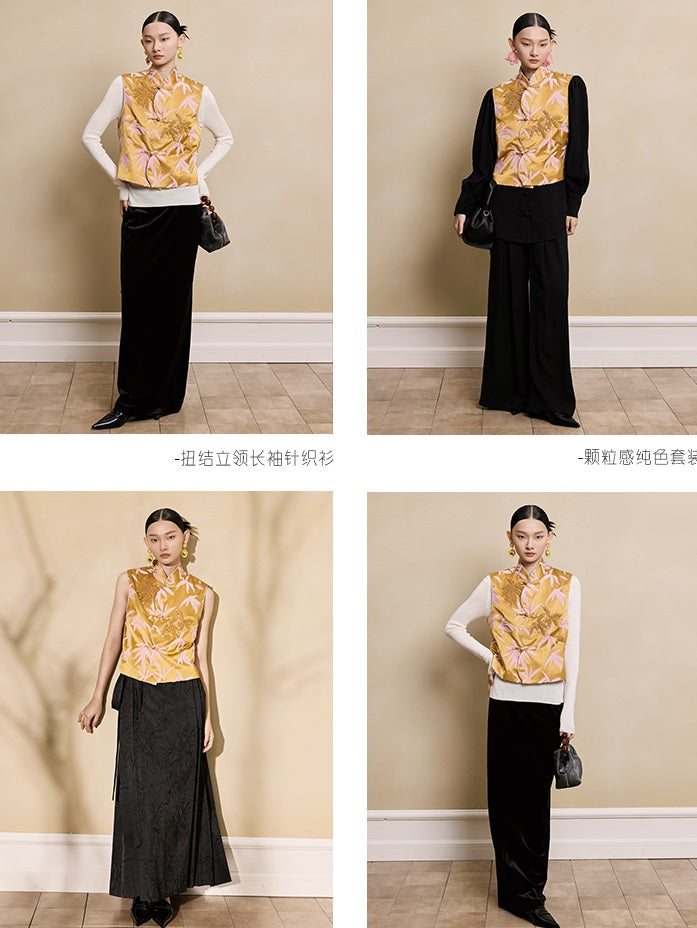 HECO Loose Gold Sleeveless Vest Women - all.