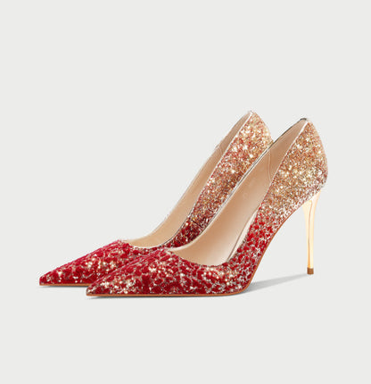 pjjuu Red Xiuhe Wedding Shoes - FIRE