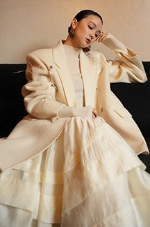 LE VENT&TES AILES French romantic luxury full midi summer skirt -RINA