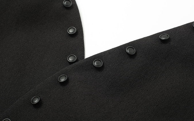 ZHUCHONGYUN black halterneck horse clip vest-HEATHER.