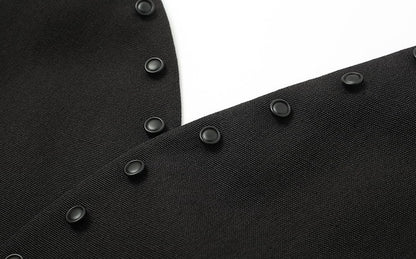 ZHUCHONGYUN black halterneck horse clip vest-HEATHER.