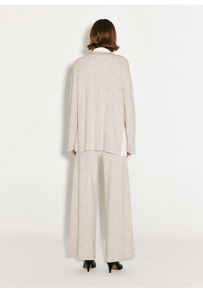 ATELIER MISS LU Fall/Winter cashmere and wool-blend wide-leg straight-leg pants- FIADH