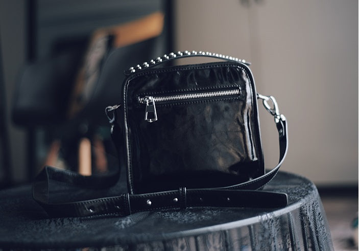 IUBallet Elegant Messenger Leather Black Bag - DANEL.