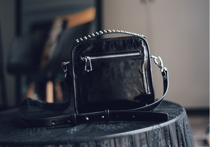 IUBallet Elegant Messenger Leather Black Bag - DANEL.