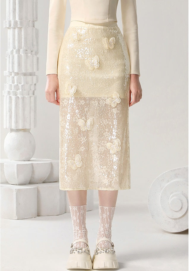 CHECOCRE New Butterfly Age Commuter Straight Skirt - DEXTER