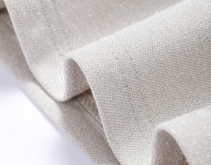 WANGXO | Shiny Silk Stretch Roman Knitwear Square Neck Hip Dress-MIRE.