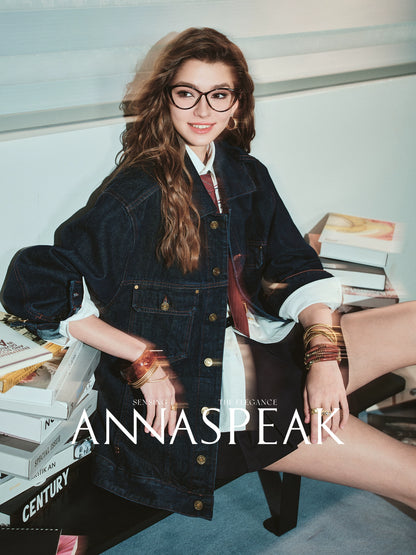 ANNASPEAK starfish denim silhouette denim jacket-SARE.