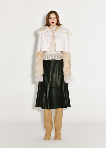 ATELIER MISS LU Pressed Pleated Soft Tulle Stretch Top - DIVINE