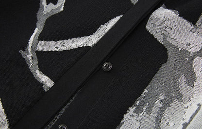 ZHUCHONGYUN V-neck knitted short-sleeved top and pant outfit set-DING.