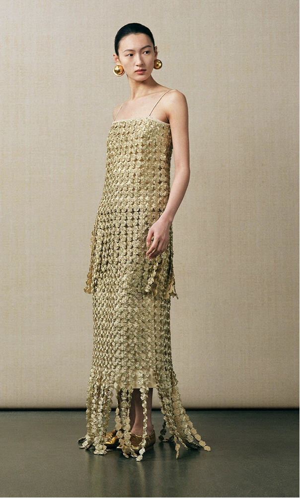 ZHUCHONGYU gold wire plate tassel drape suspender-GON.