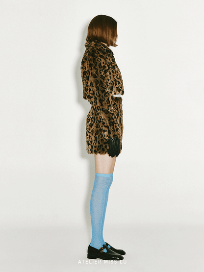 ATELIER MISS LU Fall/Winter faux fur leopard print skirt - GRAC.