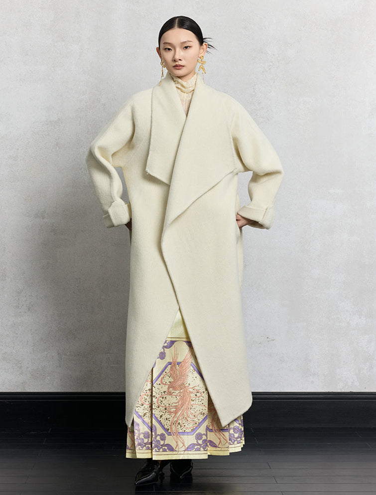 HECO Winter Thickened Warm Lapel Double-sided Woolen Long Wool Coat - loyal.