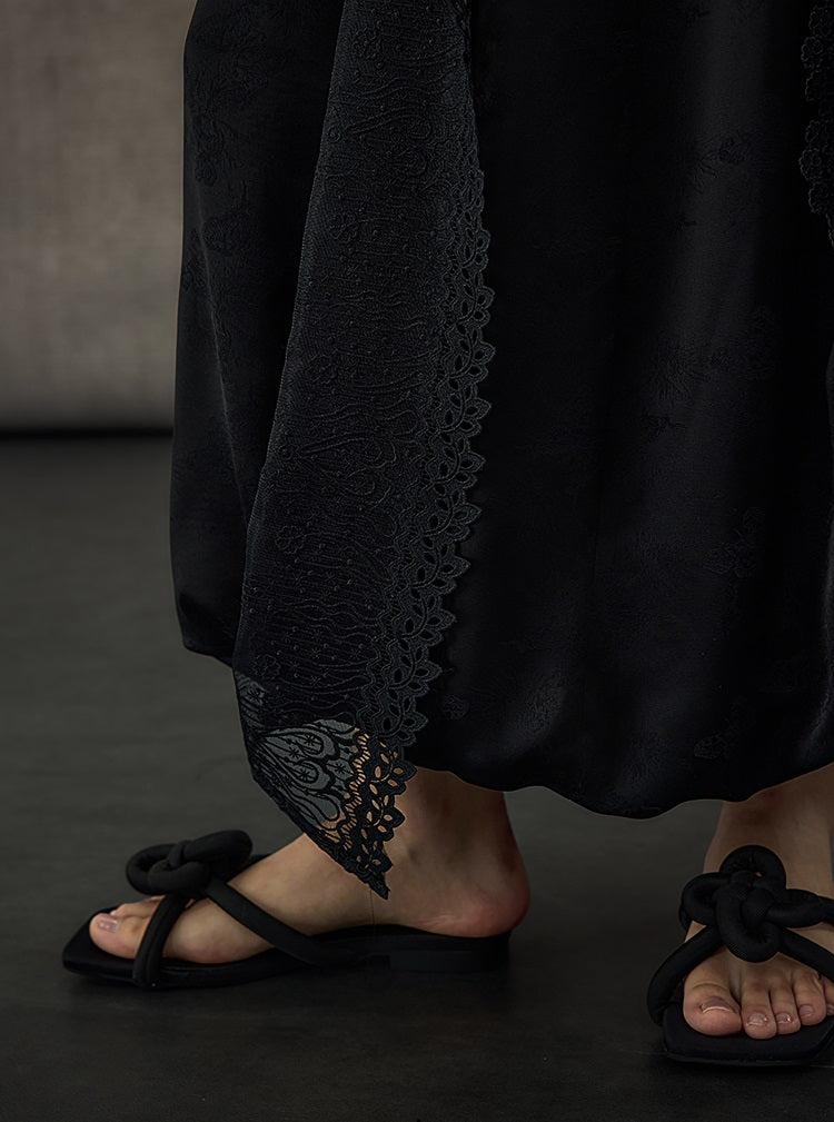 HECO Midi Stand Collar Ruffle Dress - FAIL.